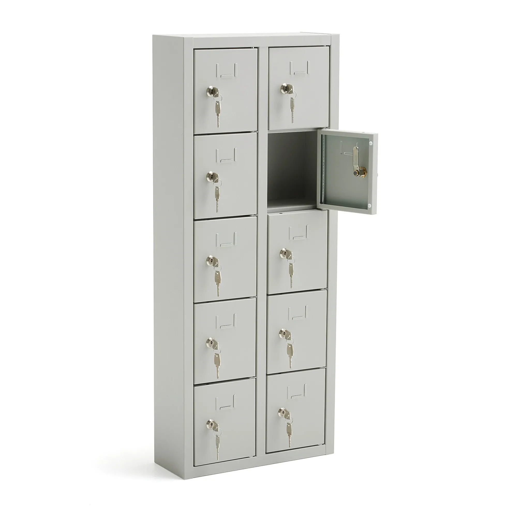 Lokerokaappi MULTICUBE 10 osaa, 1008x412x150 mm, vaaleanharmaa