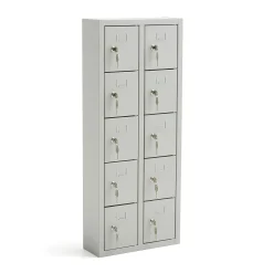 Lokerokaappi MULTICUBE 10 osaa, 1008x412x150 mm, vaaleanharmaa