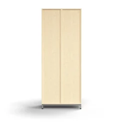 Lokerokaappi QBUS 10 lokeroa, jalusta, 2020x800x420 mm, hopeanharmaa, koivu