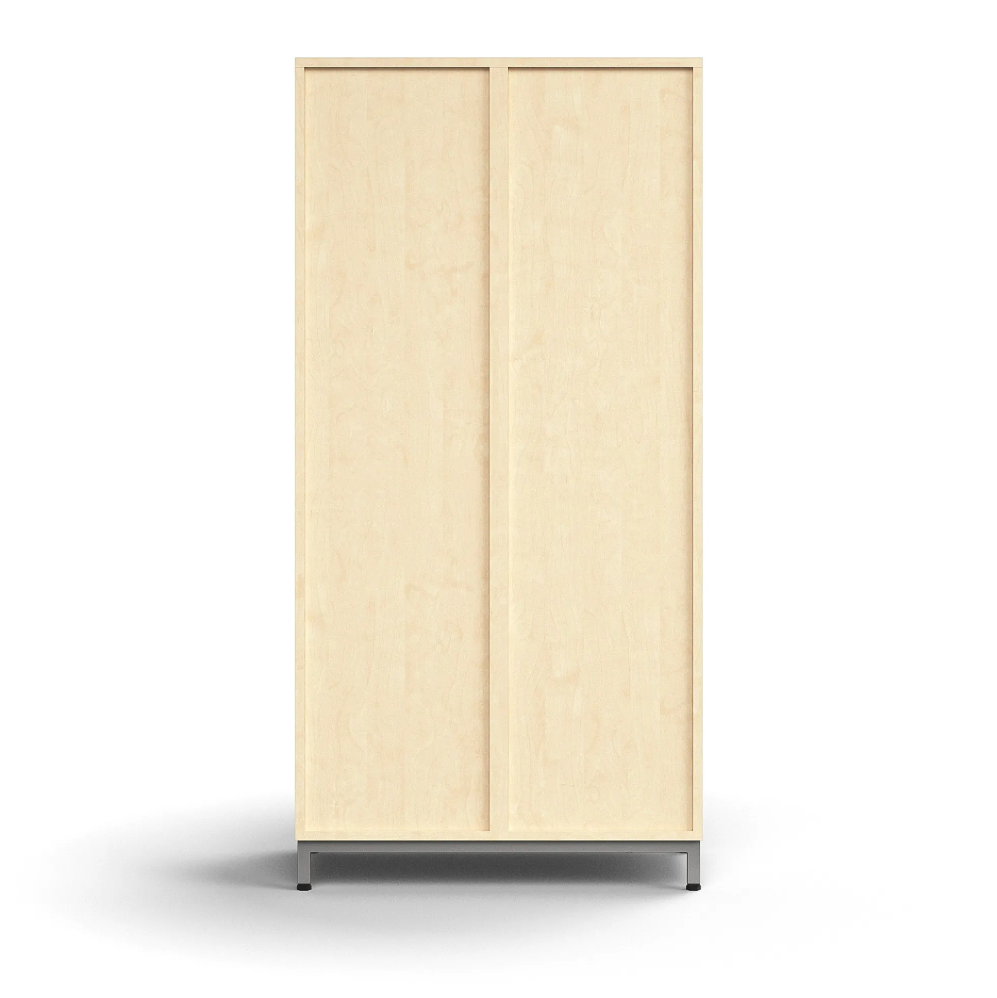 Lokerokaappi QBUS 8 lokeroa, jalusta, 1636x800x420 mm, hopeanharmaa, koivu