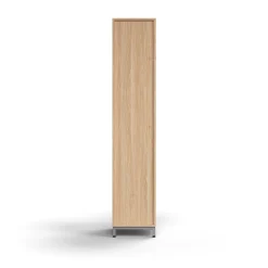Lokerokaappi QBUS 5 lokeroa, jalusta, 2020x400x420 mm, hopeanharmaa, tammi