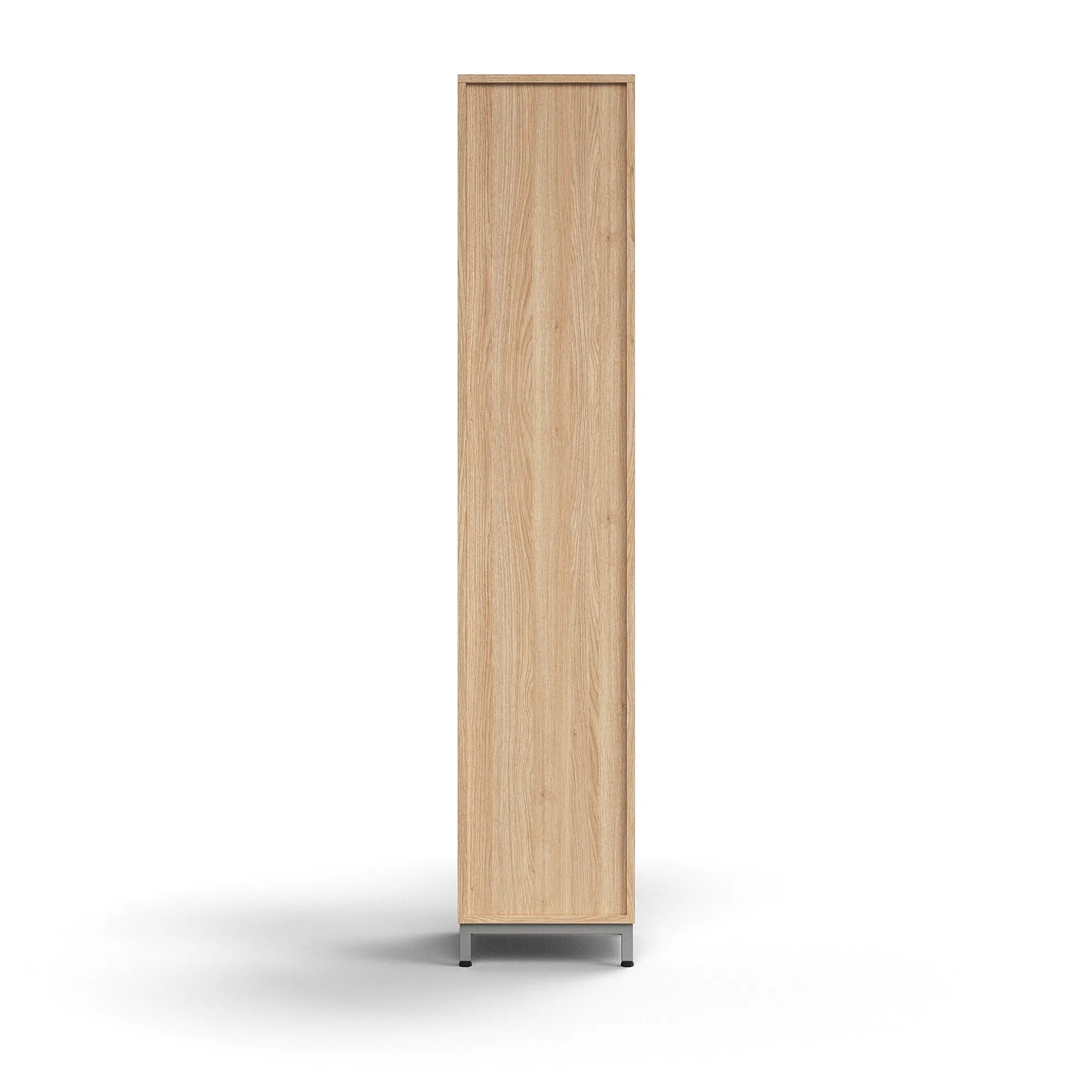 Lokerokaappi QBUS 5 lokeroa, jalusta, 2020x400x420 mm, hopeanharmaa, tammi