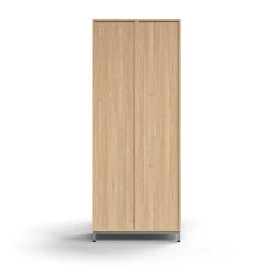 Lokerokaappi QBUS 10 lokeroa, jalusta, 2020x800x420 mm, hopeanharmaa, tammi