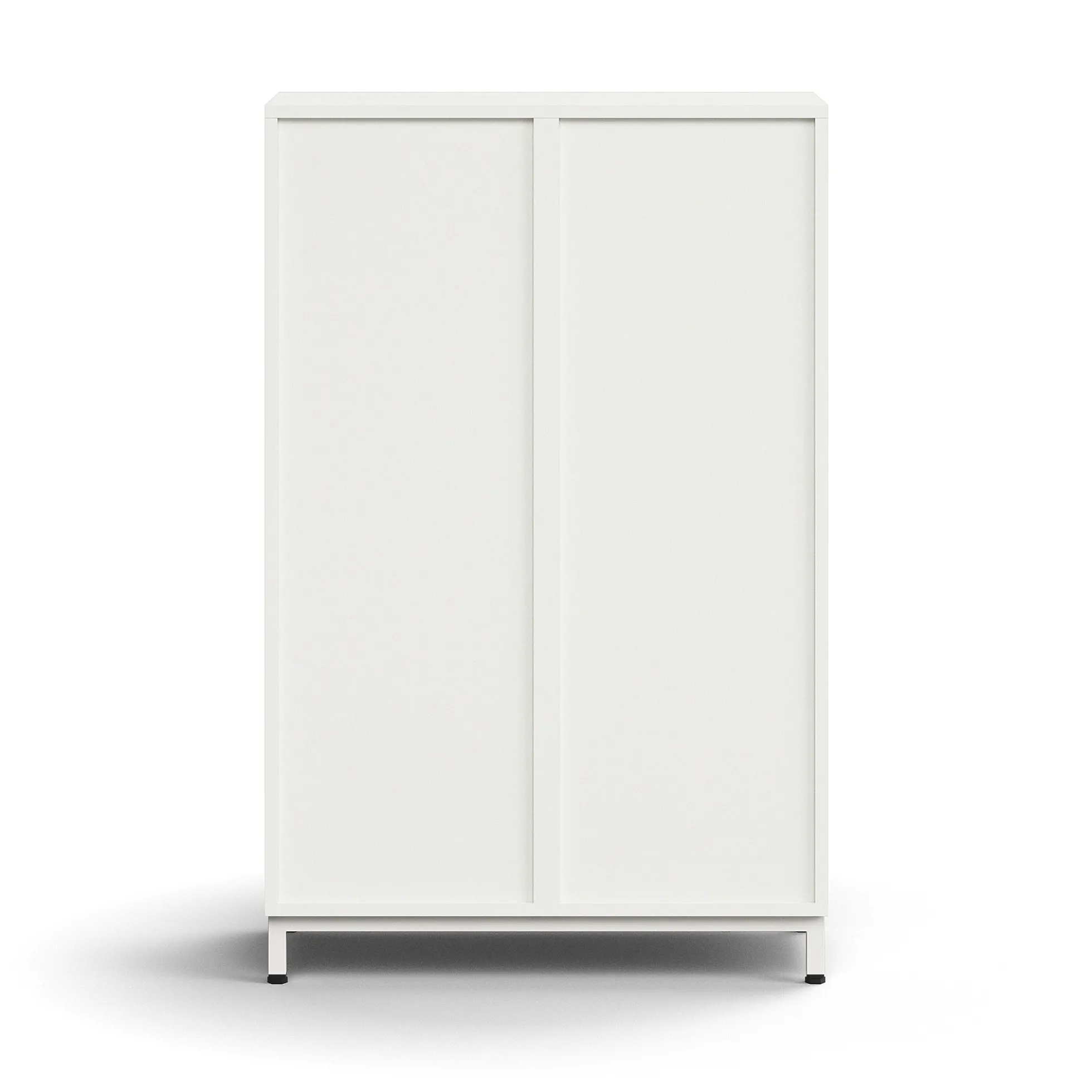 Lokerokaappi QBUS 6 lokeroa, jalusta, 1252x800x420 mm, valkoinen
