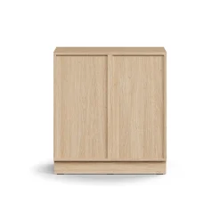Lokerokaappi QBUS 4 lokeroa, sokkeli, 868x800x420 mm, tammi