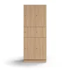 Lokerokaappi QBUS 6 lokeroa, sokkeli, 2020x800x570 mm, tammi