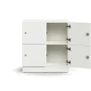 Lokerokaappi QBUS 4 lokeroa, sokkeli, 868x800x420 mm, valkoinen