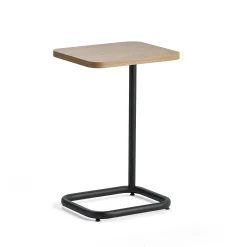Läppäripöytä STANDBY 425x350x647 mm, musta jalusta, tamminen pöytälevy