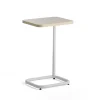 Läppäripöytä STANDBY 425x350x647 mm, valkoinen jalusta, harmaa-beige pöytälevy