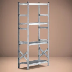 Metallihylly TRANSFORM Perusosa, 4 hyllytasoa, 1972x975x400 mm