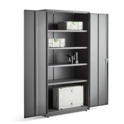 Metallikaappi SUPPLY 1900x1020x500 mm, tummanharmaa