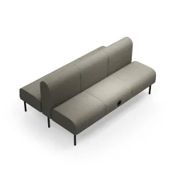 Moduulisohva VARIETY 3-istuttava, integroitu USB-portti, kaksipuolinen, kangas Pod CS, taupe