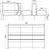 Moduulisohva VARIETY 3-istuttava, integroitu USB-portti, kaksipuolinen, kangas Pod CS, keltainen