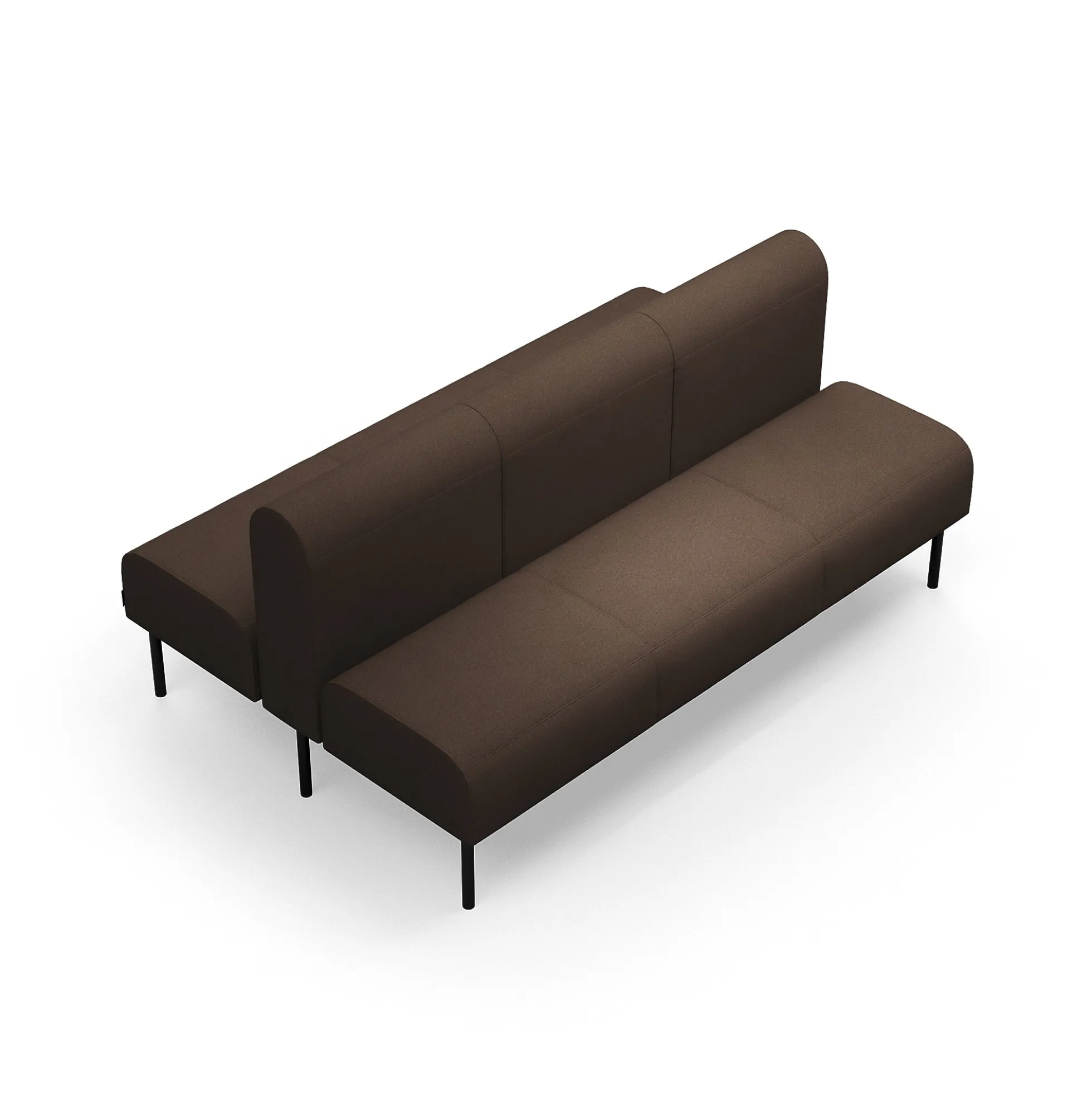 Moduulisohva VARIETY 3-istuttava, kaksipuolinen, kangas Blues CSII, tummanruskea