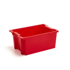 Muovilaatikko SPENCE Pinottava, 600x400x270 mm, 45 l, punainen