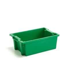 Muovilaatikko SPENCE Pinottava, 600x400x220 mm, 37 l, vihreä
