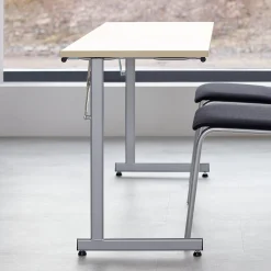 Neuvottelupöytä CLAIRE Taitettava, 1200x500 mm, koivulaminaatti, hopeanharmaa