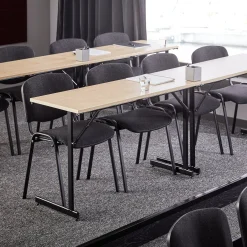 Neuvottelupöytä CLAIRE Taitettava, 1200x500 mm, koivulaminaatti, musta