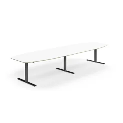 Neuvottelupöytä NOVUS 4000x1200 mm, musta/valkoinen