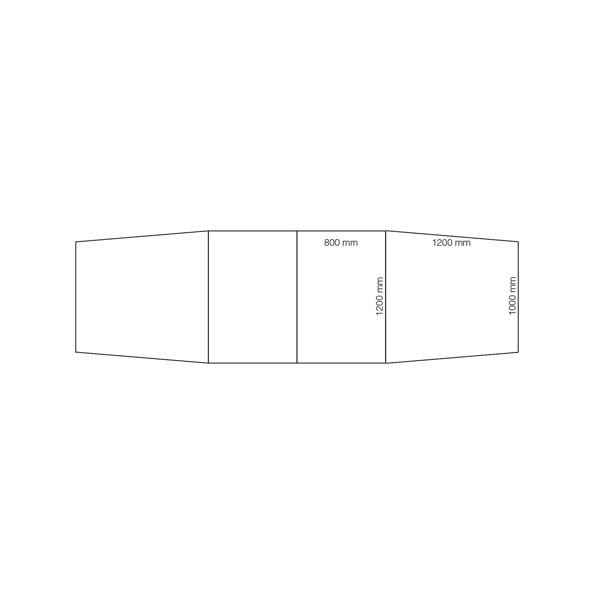 Neuvottelupöytä QBUS Veneen muotoinen, 4000x1200 mm, T-jalusta, hopeanharmaa jalusta, koivu
