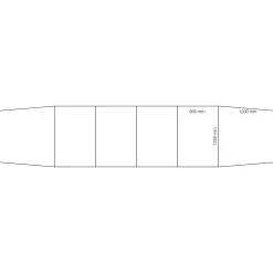 Neuvottelupöytä QBUS Veneen muotoinen, 5600x1200 mm, T-jalusta, musta jalusta, tammi