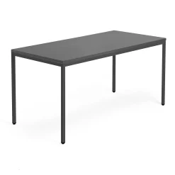 Neuvottelupöytä QBUS 1600x800 mm, 4-jalkainen jalusta, musta jalusta, musta