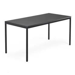 Neuvottelupöytä QBUS 1600x800 mm, 4-jalkainen jalusta, musta jalusta, valkoinen