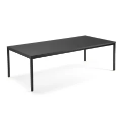 Neuvottelupöytä QBUS 2400x1200 mm, 4 suoraa jalkaa, musta, musta