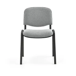 Neuvottelutuoli NELSON 4 kpl/pk, vaaleanharmaa kangas, musta