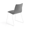 Neuvottelutuoli OTTAWA Metallinen jalusta, harmaa kangas, valkoinen
