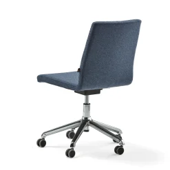 Neuvottelutuoli PERRY Ergonominen istuin, pyörällinen, kangas, siniharmaa