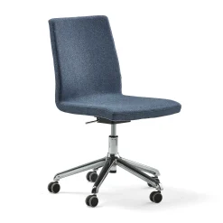 Neuvottelutuoli PERRY Ergonominen istuin, pyörällinen, kangas, siniharmaa