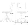 Neuvottelutuoli PERRY Ergonominen istuin, pyörällinen, kangas, ruskea