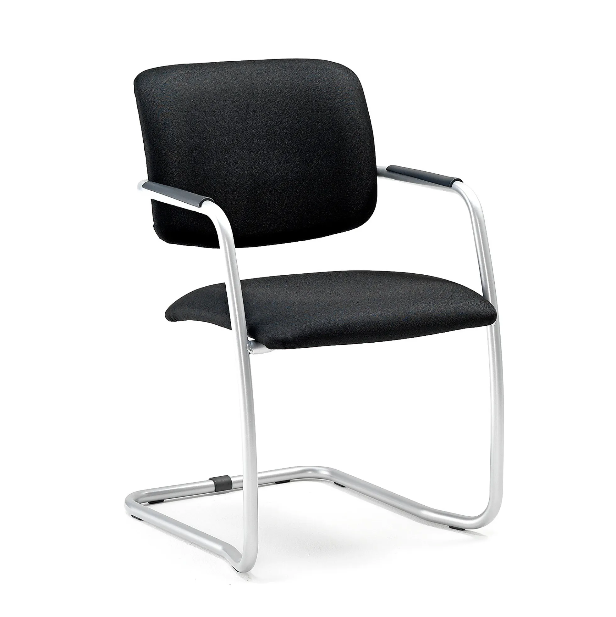 Neuvottelutuoli SIMCOE Pinottava, musta kangas, harmaa