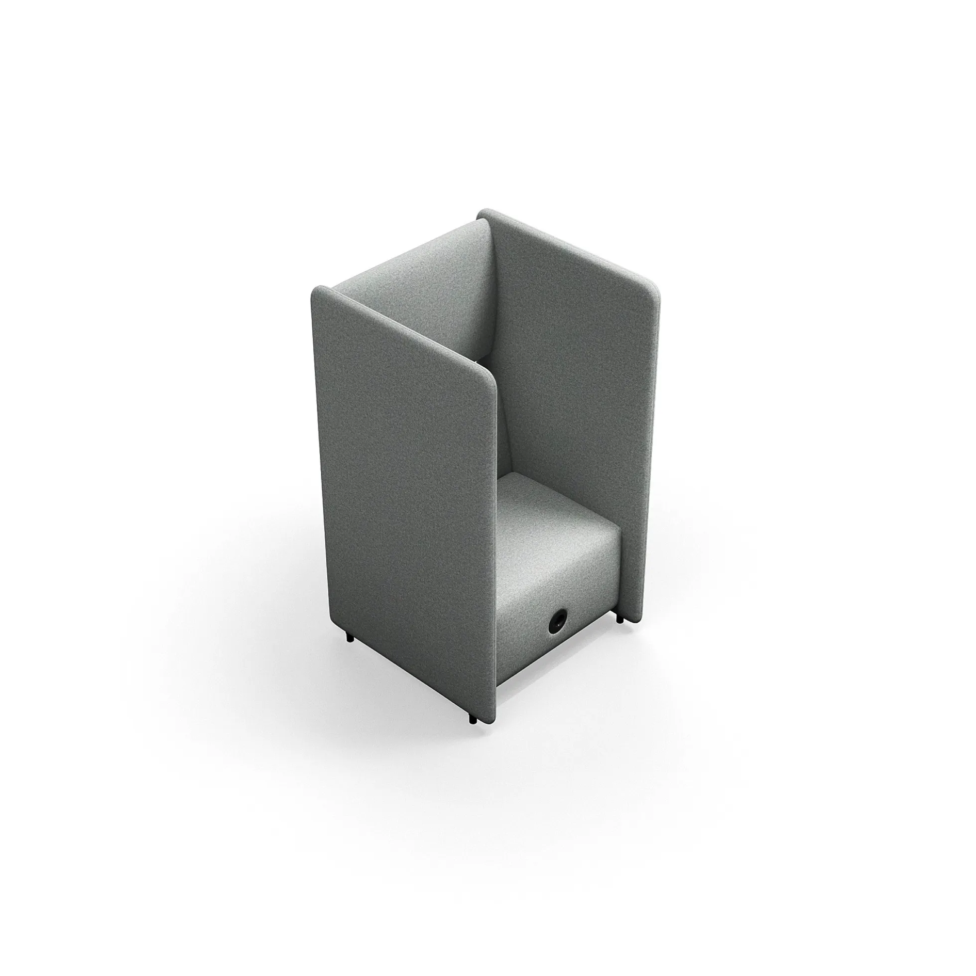 Nojatuoli CLEAR SOUND Integroitu USB-portti, 1-istuttava, kangas Focus Melange, hopeanharmaa