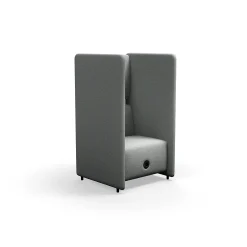 Nojatuoli CLEAR SOUND Integroitu USB-portti, 1-istuttava, kangas Focus Melange, hopeanharmaa