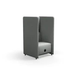 Nojatuoli CLEAR SOUND Integroitu USB-portti, 1-istuttava, kangas Focus Melange, hopeanharmaa