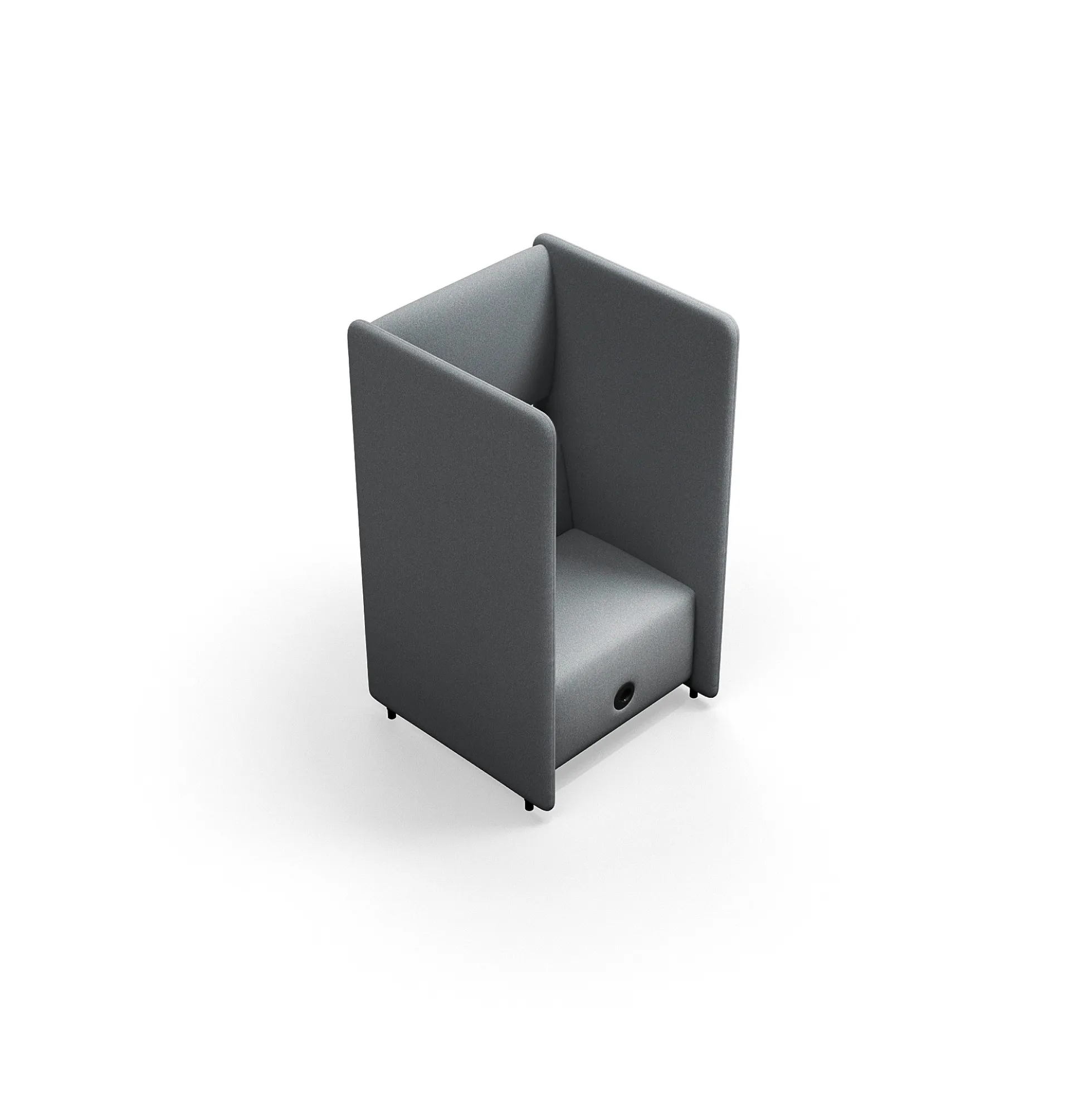 Nojatuoli CLEAR SOUND Integroitu USB-portti, 1-istuttava, kangas Pod CS, hopeanharmaa