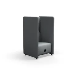 Nojatuoli CLEAR SOUND Integroitu USB-portti, 1-istuttava, kangas Pod CS, hopeanharmaa