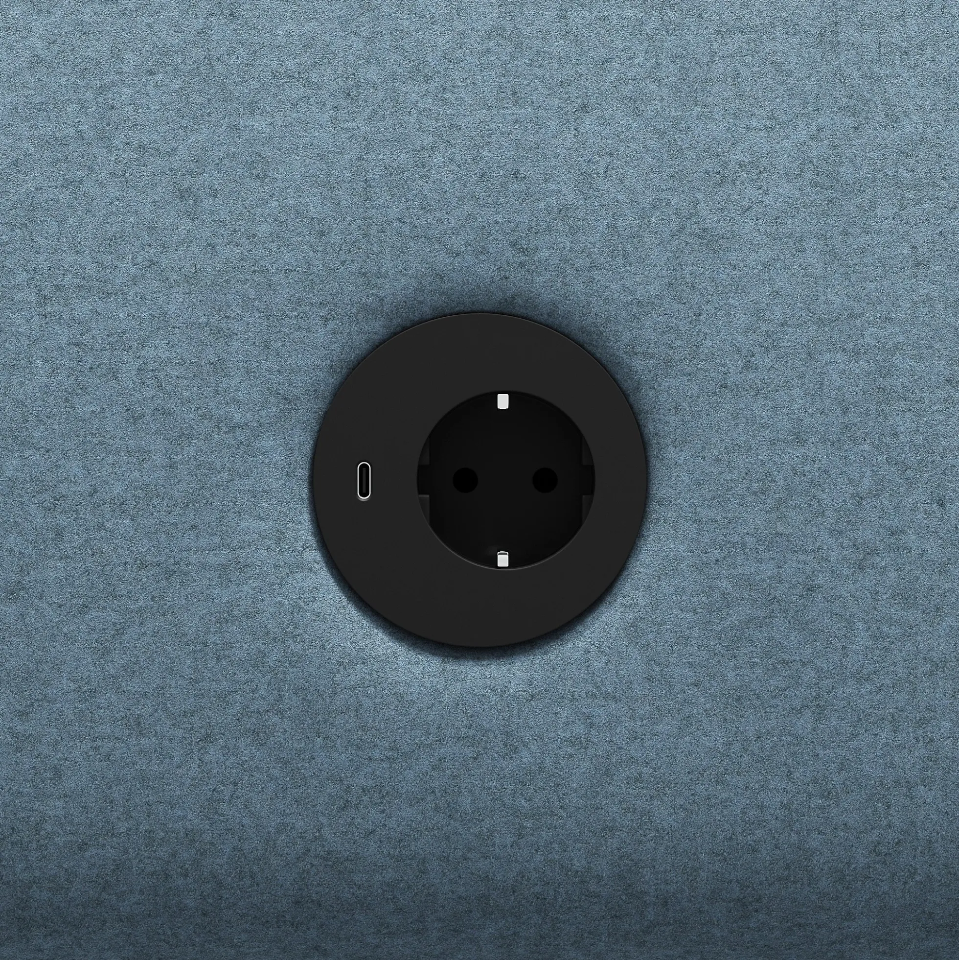 Nojatuoli CLEAR SOUND Integroitu USB-portti, 1,5-istuttava, kangas Focus Melange, taivaansininen