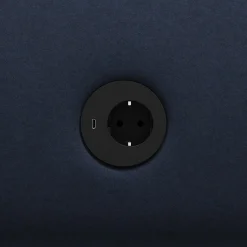 Nojatuoli CLEAR SOUND Integroitu USB-portti, 1,5-istuttava, kangas Focus Melange, laivastonsininen