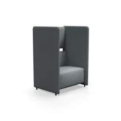 Nojatuoli CLEAR SOUND 1,5-istuttava, kangas Pod CS, hopeanharmaa