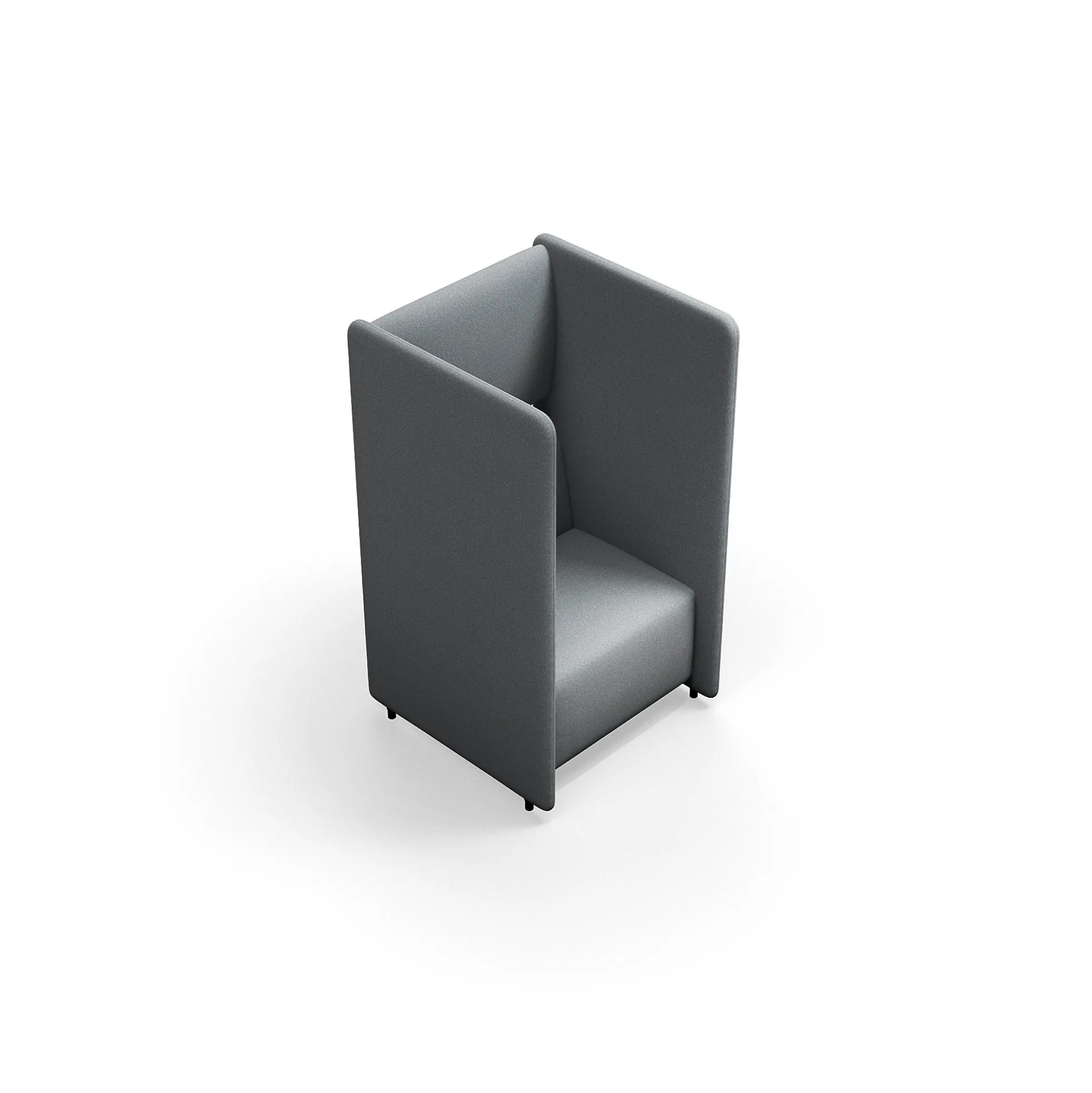 Nojatuoli CLEAR SOUND 1-istuttava, kangas Pod CS, hopeanharmaa