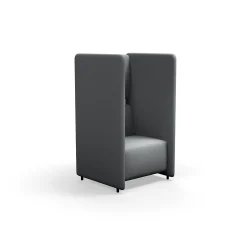 Nojatuoli CLEAR SOUND 1-istuttava, kangas Pod CS, hopeanharmaa