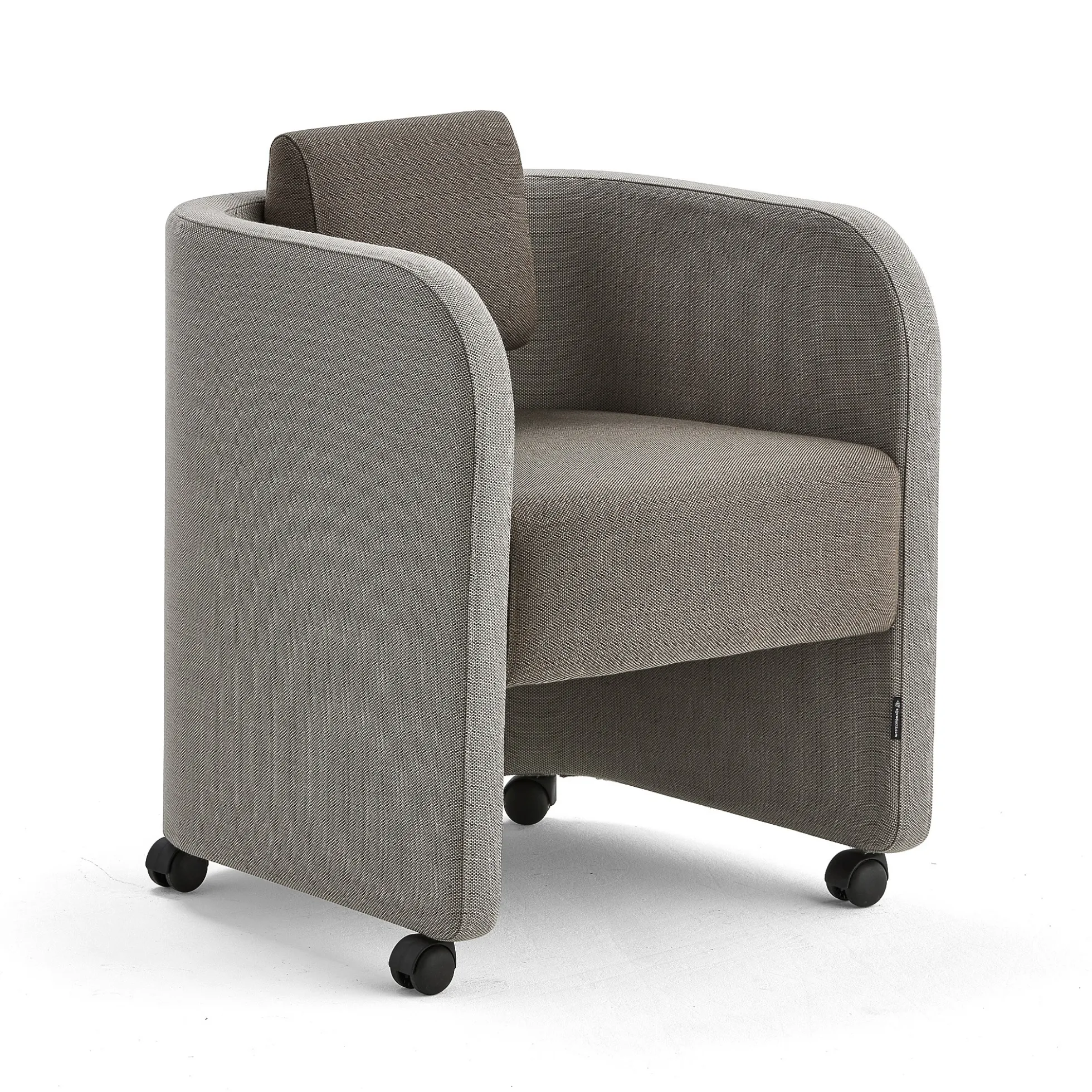 Nojatuoli COMFY Pyörät, villakangas, hiekka/ruskea