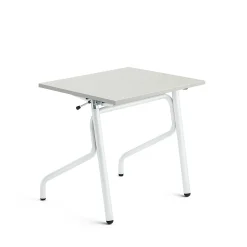 Oppilaspöytä ADJUST Korkeussäädettävä, 700x600 mm, korkeapainelaminaatti HPL, harmaa, valkoinen