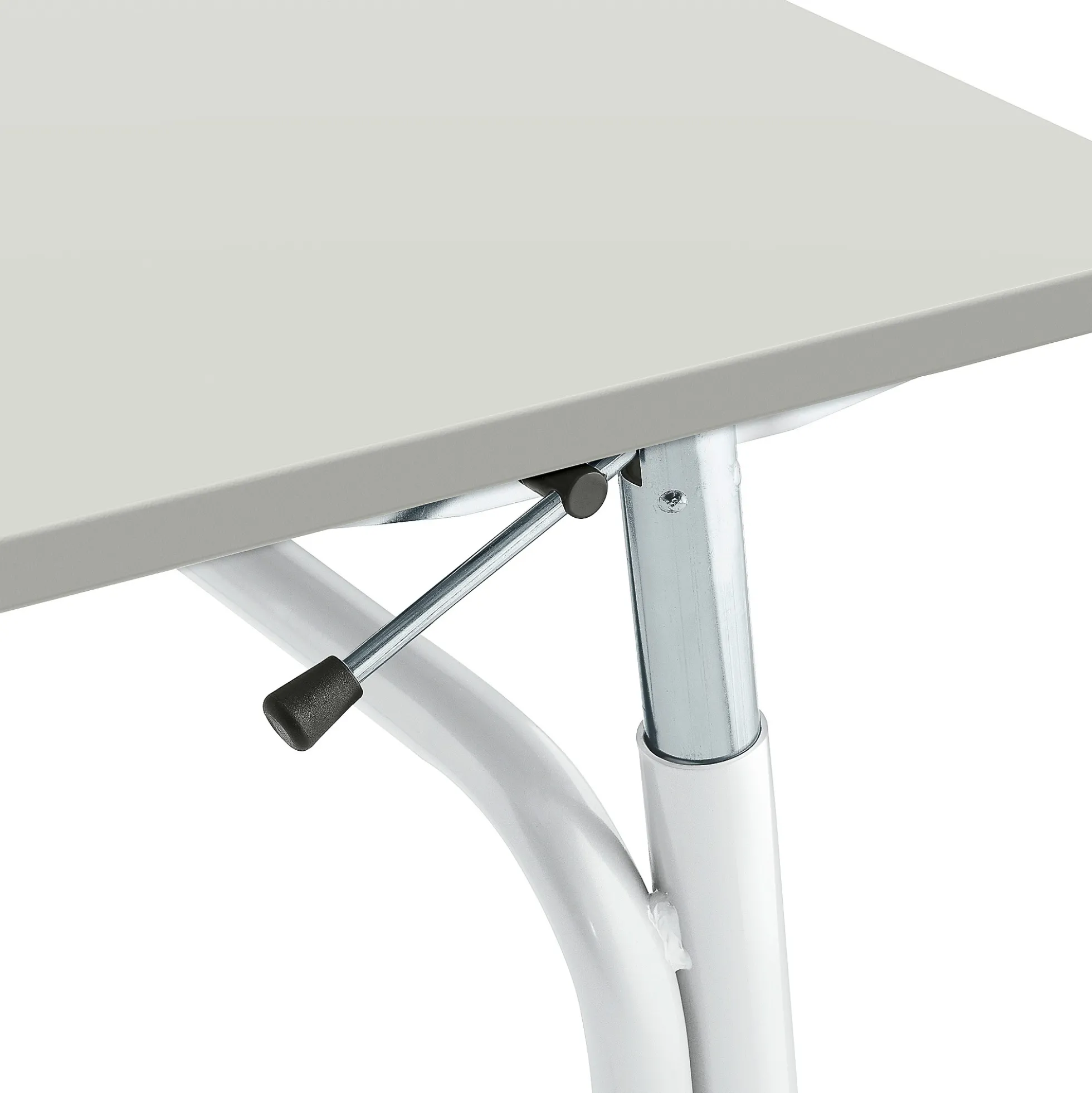 Oppilaspöytä ADJUST Korkeussäädettävä, 700x600 mm, korkeapainelaminaatti HPL, harmaa, valkoinen