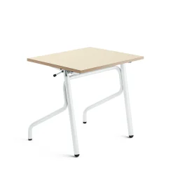 Oppilaspöytä ADJUST Korkeussäädettävä, 700x600 mm, korkeapainelaminaatti HPL, koivu, valkoinen