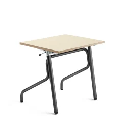 Oppilaspöytä ADJUST Korkeussäädettävä, 700x600 mm, korkeapainelaminaatti HPL, koivu, antrasiitinharmaa