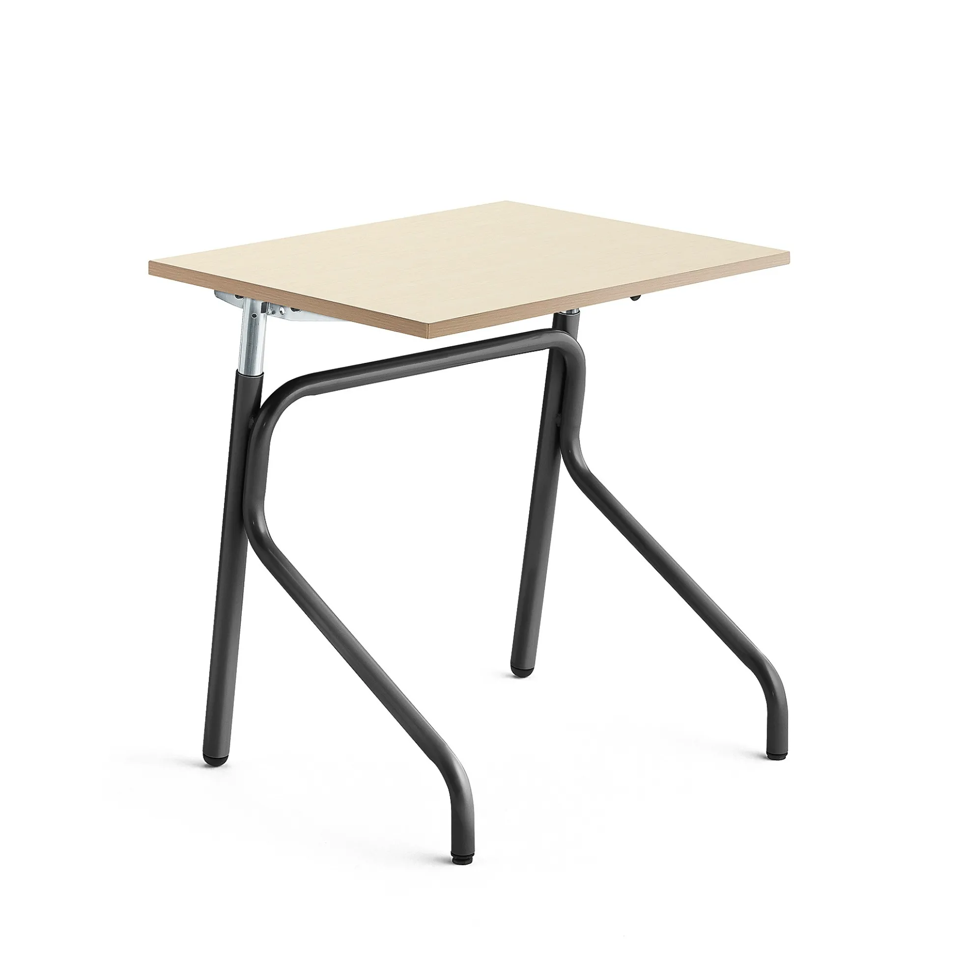 Oppilaspöytä ADJUST Korkeussäädettävä, 700x600 mm, korkeapainelaminaatti HPL, koivu, antrasiitinharmaa